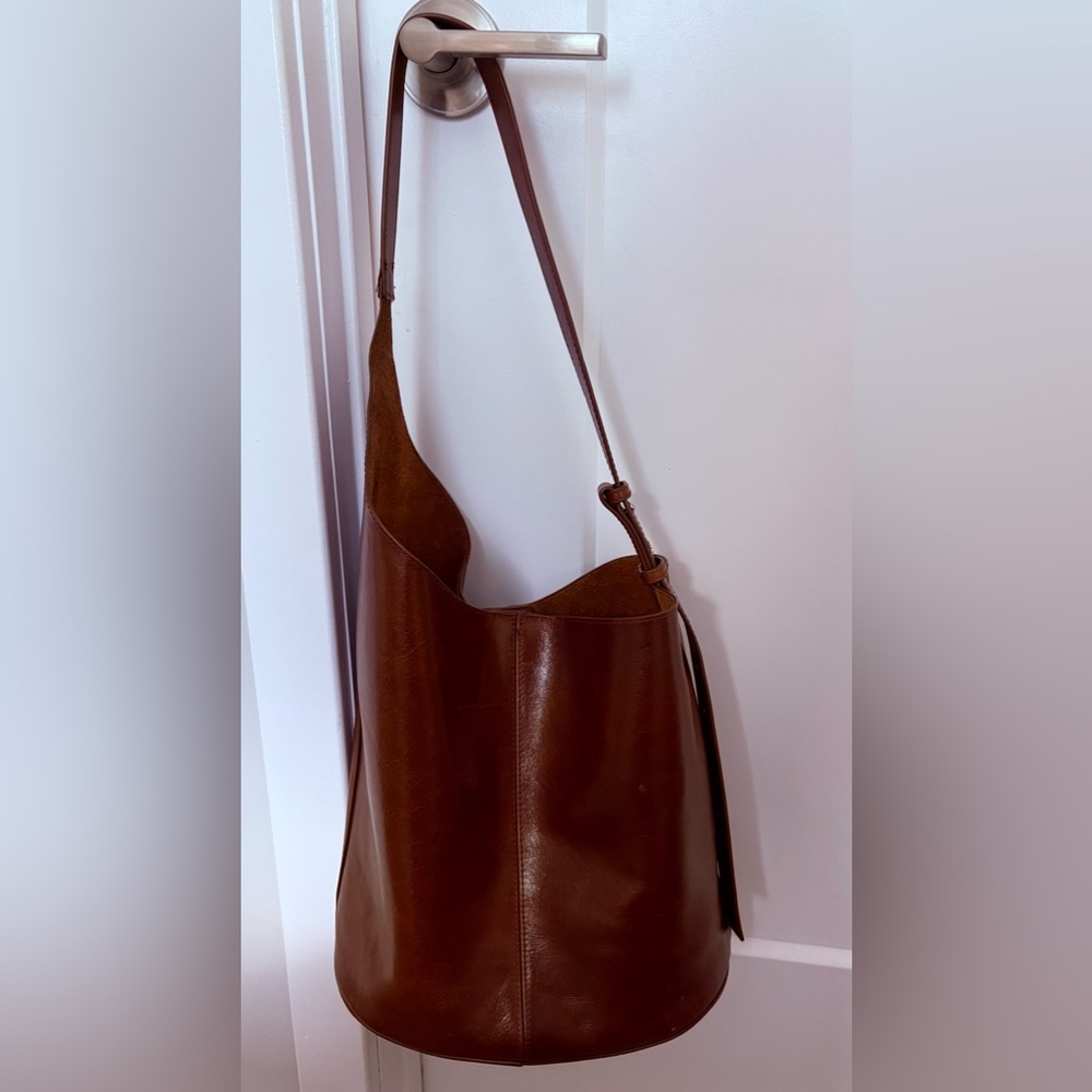 Zara Dark Brown Leather Shoulder Bag